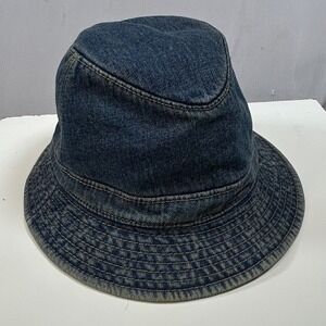 Unbranded Blue Denim Bucket Hat Vintage Style Faded Wash Mesh Lined Cotton Large